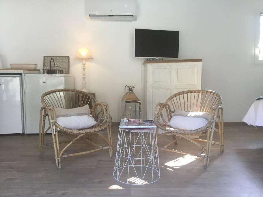 Studio De Charme Avec Piscine Фонтен-де-Воклюз Екстер'єр фото